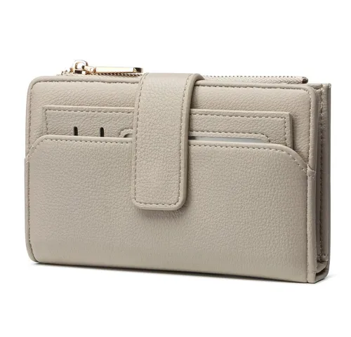 Frentree Geldbörse Damen Portemonnaie RFID Schutz Kartenetui groß, mit Reißverschluss, viel Platz, herausnehmbares Etui & Geschenkbox