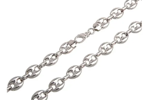 Kaffeebohnenkette Silberkette in silber von Silberketten-Store