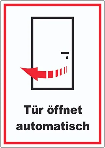 Tür öffnet automatisch Aufkleber A6 (105x148mm)