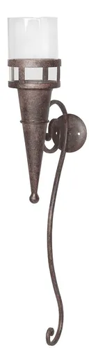 Ambiente Haus Wandkerzenhalter mit Glas 57cm in braun von Ambiente Haus