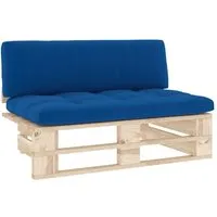vidaXL Kiefernholz Imprägniert Garten Mittelsofa - Bürostühle: Ideal für Terrasse oder Garten, aus langlebigem und witterungsbeständigem Kiefernholz mit rustikalem Charme und hohem Komfort dank mitgeliefertem Kissen.