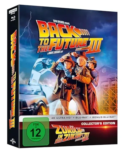 Zurück In Die Zukunft III - Collector's Steelbook - Ultra-HD Edition mit umfangreichen Bonusmaterialien, darunter unveröffentlichte Szenen, exklusive Kommentare und Sammlerstücke wie Artcards und Poster!