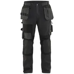 Blakläder Arbeitshose Handwerker Stretch, Herren, Größe 56 - Robuste Bundhose in dunkelgrau-schwarz mit Stretch-Einsätzen für optimale Beweglichkeit. Ideal für Handwerker, ausgestattet mit zahlreichen Taschen und Werkzeugschlaufen.