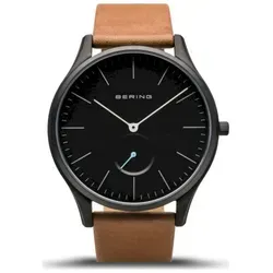 BERING Herren Uhr Classic Collection - Quarz Movement mit Saphirglas 16641-522 - Armbanduhren für Herren mit kratzfestem Saphirglas und elegantem, schwarz IP-plated Edelstahlgehäuse. Wasserdicht bis 3 ATM und ideal für stilbewusste Männer.