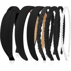 7er Haarreifen Set Damen - Vielseitige Perlen Stirnbänder für jeden Anlass - Perfektes Geschenk für jeden Anlass! Das Set enthält 7 stilvolle Haarreifen in neutralen Farben, ideal für verschiedene Frisuren und Outfits. Hergestellt aus weichem Material, das den ganzen Tag angenehm zu tragen ist.