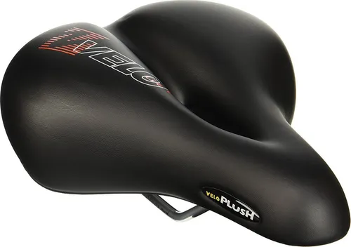 Velo Herren Sattel Wide: Channel-m, 270x175 mm, Schwarz - Fahrradsättel mit gefedertem Stützpunkt D2 und innovativem Deep Channel Design für optimalen Komfort bei langen Fahrten.