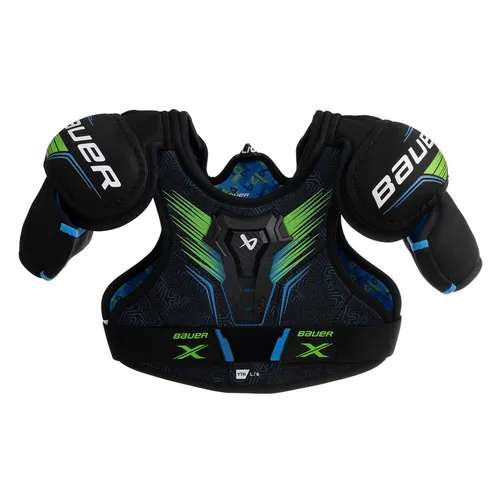 Bauer X Bambini Schulterschutz für Eishockey - Schulterschutz für Jungen, Größe L, ideal für Eishockeyspieler, bietet ausgezeichneten Schutz bei jedem Spiel. Kompakt und strapazierfähig für optimale Bewegungsfreiheit.