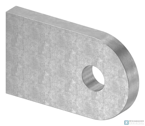 Edelstahl Anschweißlasche, 50x30x6mm, Oberfläche 3c matt | STEINBACHER©