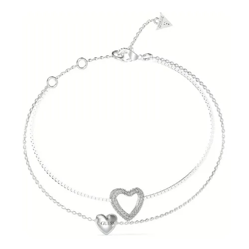 Doppeltes Stahlarmband mit Herzen Beloved JUBB05027JWRH in gold von GUESS