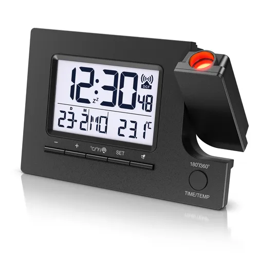 BEARWARE Digitaler Projektionswecker mit USB-Ladeport