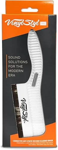 Vinyl Styl® Premium Conductive Anti-Static Record Cleaning Brush (White)