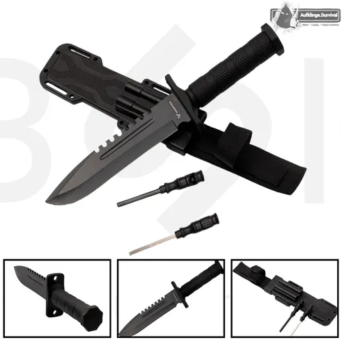 HASTAA Messer Feuerstein Schärfer Gürtelmesser Jagdmesser Outdoor Camping Bowie