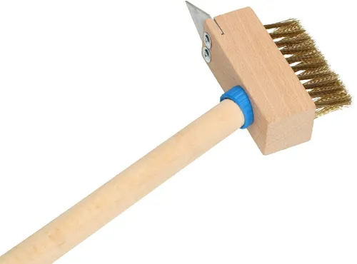 Fugenbürste 40 mm mit Stahlborsten Unkrautbürste Fugenreinigung mit Stiel...