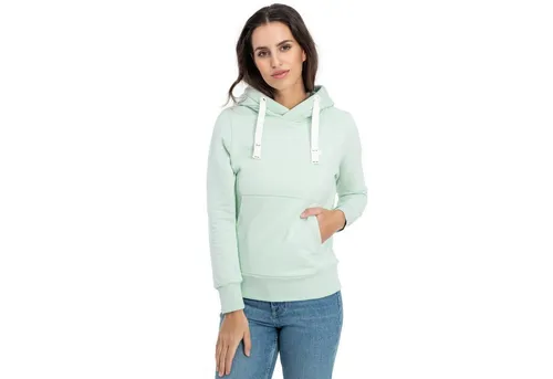 DEPROC Active Kapuzensweatshirt HildaCMYK II WOMEN weiche Fleecejacke mit Kängurutasche