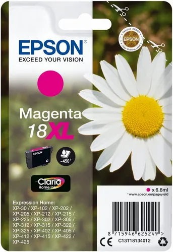 Original Tintenpatrone Epson Nº18XL Magenta - 10 Stück - Tintenpatronen für lebendige Ausdrucke, hohe Seitenleistung und perfekte Druckqualität für Ihr Epson-Gerät.