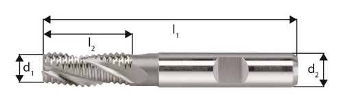 Schruppfräser HSS-Co5, Typ NR, Ø 12 mm