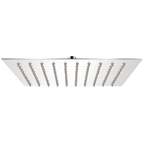 vidaXL Duschkopf Edelstahl 20x20cm Quadrat Kopfbrause Regendusche Brausekopf