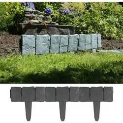 Meter Beeteinfassung Steinoptik - 40 Stück, 25x23cm - Kanteneinfassungen für eine stilvolle Beetumrandung, witterungsbeständig und pflegeleicht für einen schönen Garten.