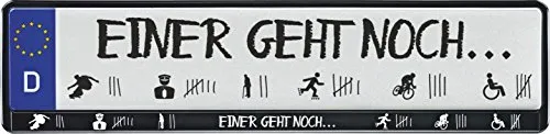 carstyling XXL Design Kennzeichenrahmen Einer geht noch ... 2 Stück