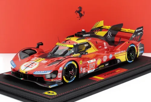 BBR 1/18 FERRARI 499P LE MANS 2024 FIRE MOLINA NIELSEN STATISCHES MODELL