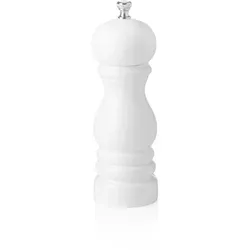WAS Germany - Classic Mill Salzmühle mit Keramikmahlwerk, 15 cm, weiß glänzend, Holz