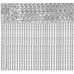 Bestlivings 2er Pack Fadenvorhang 90x240 silber - hellgrau