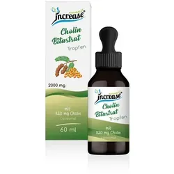 increase NATURALLY Liposomales Cholin Bitartrat 2000mg - 60ml - Hochwertige Tropfen mit 2000 mg Cholin Bitartrat pro Tagesdosis. Ideal zur Unterstützung einer ausgewogenen Ernährung. Einfach in Flüssigkeiten zu mischen und praktisch in der Anwendung.