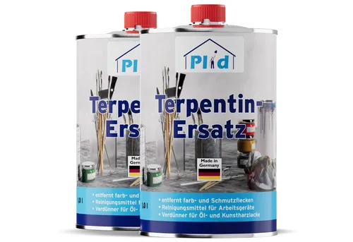 plid Lack Premium Terpentinersatz Universalreiniger - Lacke: Schnelltrocknender Terpentinersatz zur effektiven Reinigung von Arbeitsgeräten und zum Verdünnen von Kunstharz- und Öllacken, sorgt für perfekten Verlauf ohne Verzögerung der Trocknung.