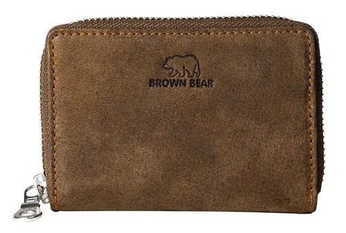 BROWN BEAR Reißverschluss Geldbörse klein in braun von Brown Bear