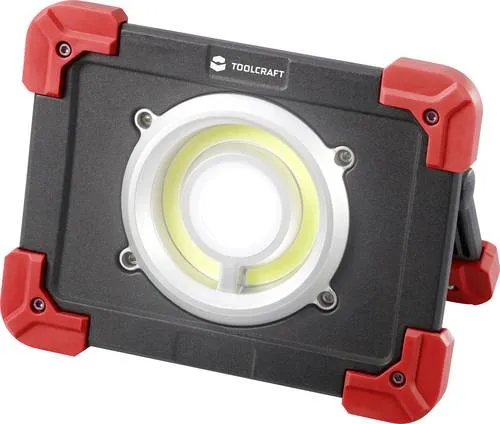 TOOLCRAFT TO-6687735 LED Arbeitsleuchte 20 W - Kfz & Fahrrad, akkubetrieben mit 2500 lm Helligkeit, ideal für Werkstatt und nächtliche Arbeiten im Freien, staub- und spritzwassergeschützt.