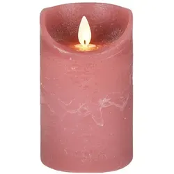 Coen Bakker Deco BV LED-Kerze LED Echtwachskerze Kerze 10 / 12,5 / 15 cm Timer Ø 7,5cm Wachskerze (1-tlg), große Farb- und Größenauswahl, Echtwachskerzen mit Timerfunktion rosa Ø 7.5 cm x 15 cm