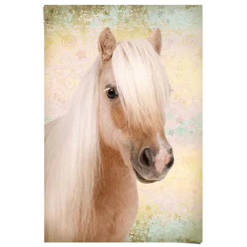 REINDERS Poster, Sweet Horse, Kinderzimmer, Poster, Wanddeko, Room Decor, Bilderdruckpapier, Braun, 91,5 x 61