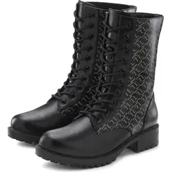 LASCANA Stiefelette schwarz Größe 38 - Wanderschuhe aus veganem Kunstleder, ideal für umweltbewusste Fashionistas. Bequemes Futter und robuste Synthetiksohle für optimalen Halt.