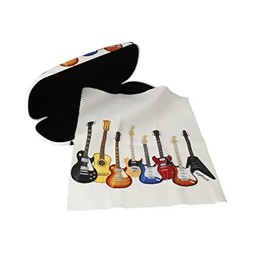 agifty Brillenetui mit Putztuch Geige Gitarre Noten von agifty