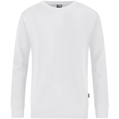 Jako Fleecepullover Herren Sweat Organic C8820 in Weiß XXXXXL - Herren-Sweatshirt aus 70% Baumwolle, ideal für Fußballtraining, pflegeleicht und in Übergröße XXXXXL erhältlich.