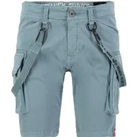 Alpha Industries Herren Utility Shorts - Slim Fit, Größe 34 - Wanderhosen mit lässigem Stil und funktionalem Design. Sechs Taschen bieten viel Stauraum, während das Baumwoll-Elastan-Material für optimalen Komfort sorgt. Ideal für den Sommer!