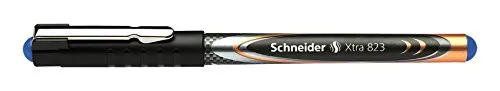 Schneider Schreibgeräte Tintenroller Xtra 823, Konusspitze aus Edelstahl, 0,3, blau, Carbon-Optik