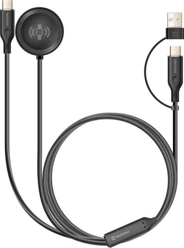 Swissten 2-in-1 Magnet USB-C Lade Watch Kabel 60W