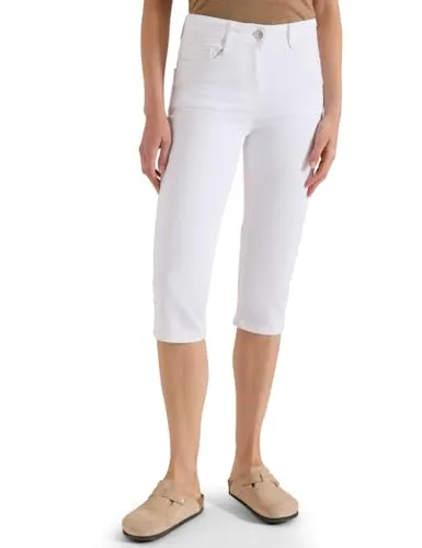 Cecil Slim Leg Capri Jeans White 32 in blau von CECIL