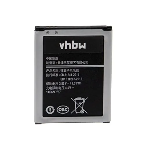 vhbw Akku Ersatz für Samsung EB-BG160ABC für Handy Smartphone Telefon (1950mAh, 3,85V, Li-Ion)