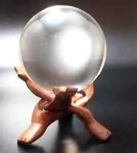 Panotophia Glaskugel Kristallkugel Wahrsager Zauberei 120 mm Edel Holzständer Wahrsagerkugel Seherkugel Fengshu