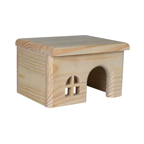 TRIXIE Nagerhaus Holzhaus aus Kiefernholz mit Flachdach von Trixie