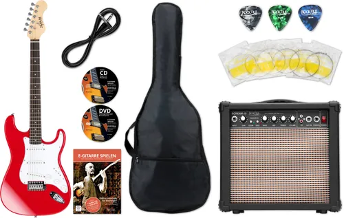 Shaman Element Series STX-100R E-Gitarre rot Starter Set