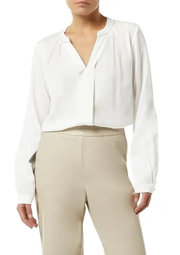 Comma Satin-Bluse mit Zier-Detail am Ausschnitt