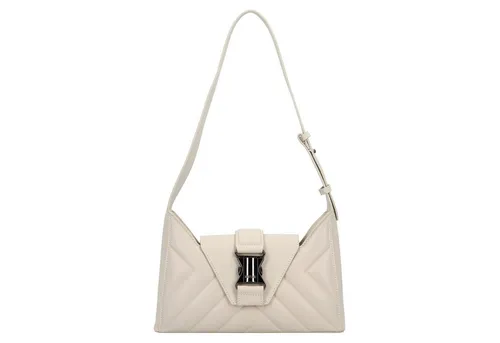 Replay Schultertasche 27 cm - Beige für Damen - Elegante Schultertasche aus der Replay-Reihe mit praktischem Reißverschlussfach und stylischem Steckverschluss. Aus robustem Polyurethan gefertigt, ideal für jeden Anlass.