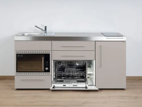 Stengel Miniküche MPGSMOS 180, Sand, Kühlschrank, Geschirrspüler, Induktion