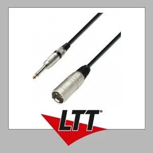 Adam Hall Cables K3 MMP 0100 Mikrofonkabel XLR male auf 6,3 mm Klinke mono