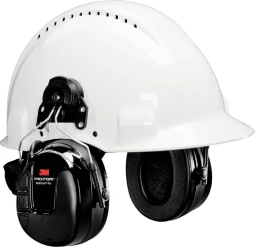 3M Peltor WorkTunes Pro FM Radio Gehörschutz Headset - Gehörschutz mit FM-Radio, ideal für sicheres Arbeiten bei Lärm und gleichzeitig Musikgenuss. Inklusive Helmbefestigung für optimalen Sitz.
