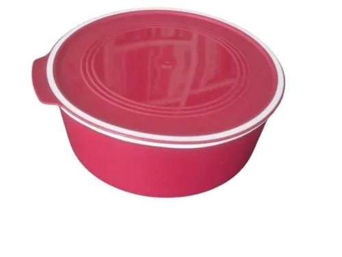 Tupperware Basline Dose rund 1,5 L in rot - Praktische Lebensmittelbehälter mit einem Volumen von 1,5 L. Ideal für die Aufbewahrung von Lebensmitteln, platzsparend und farbenfroh.