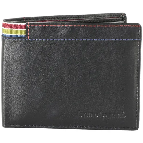 bruno banani Herren Geldbörse - Stilvolles Portemonnaie in Schwarz - Herren-Geldbörse mit schickem Design und praktischer Aufteilung für beste Übersicht. Liegt angenehm in der Hand und ist perfekt für den täglichen Gebrauch. Maße: 12 x 9,5 x 2 cm.